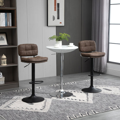 Tabourets de bar pivotants hauteur ajustable avec dossier ensemble 2