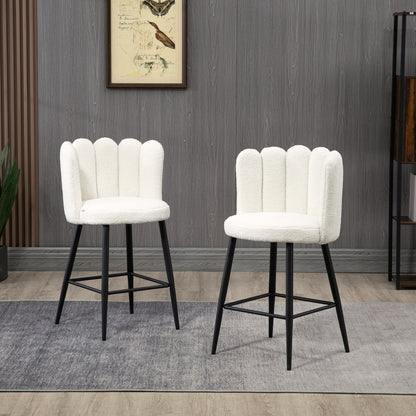 Tabourets de bar hauteur comptoir lot de 2 — gris