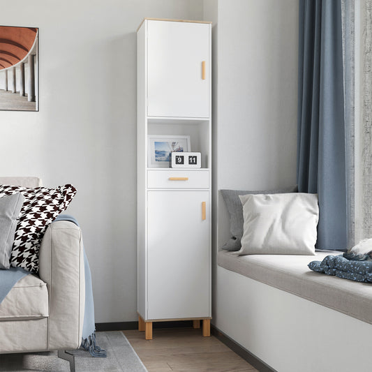 Armoire de rangement de salle de bain étroite autoportante