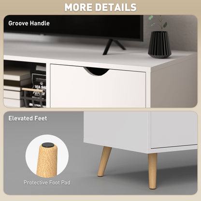 Meuble TV moderne avec rangement pour téléviseur de 127 cm
