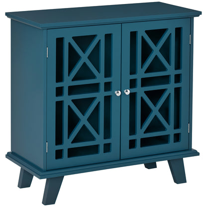 Buffet bas avec portes ajourées et tablette