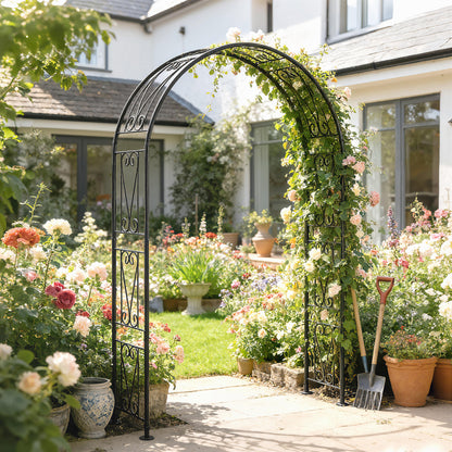 Arche de jardin 8 pieds treillis métal plantes grimpantes