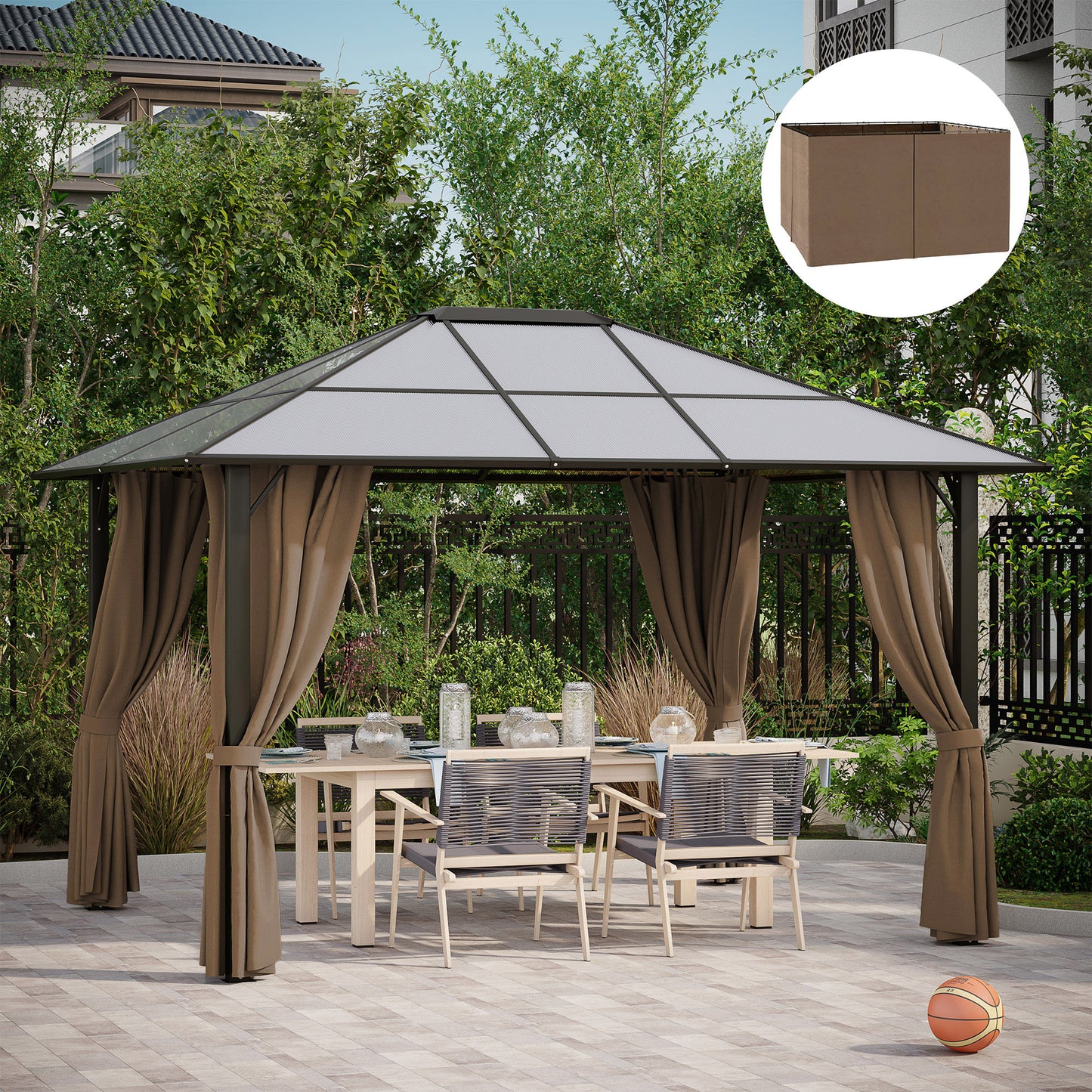 Rideaux de gazebo de remplacement 10' x 12'