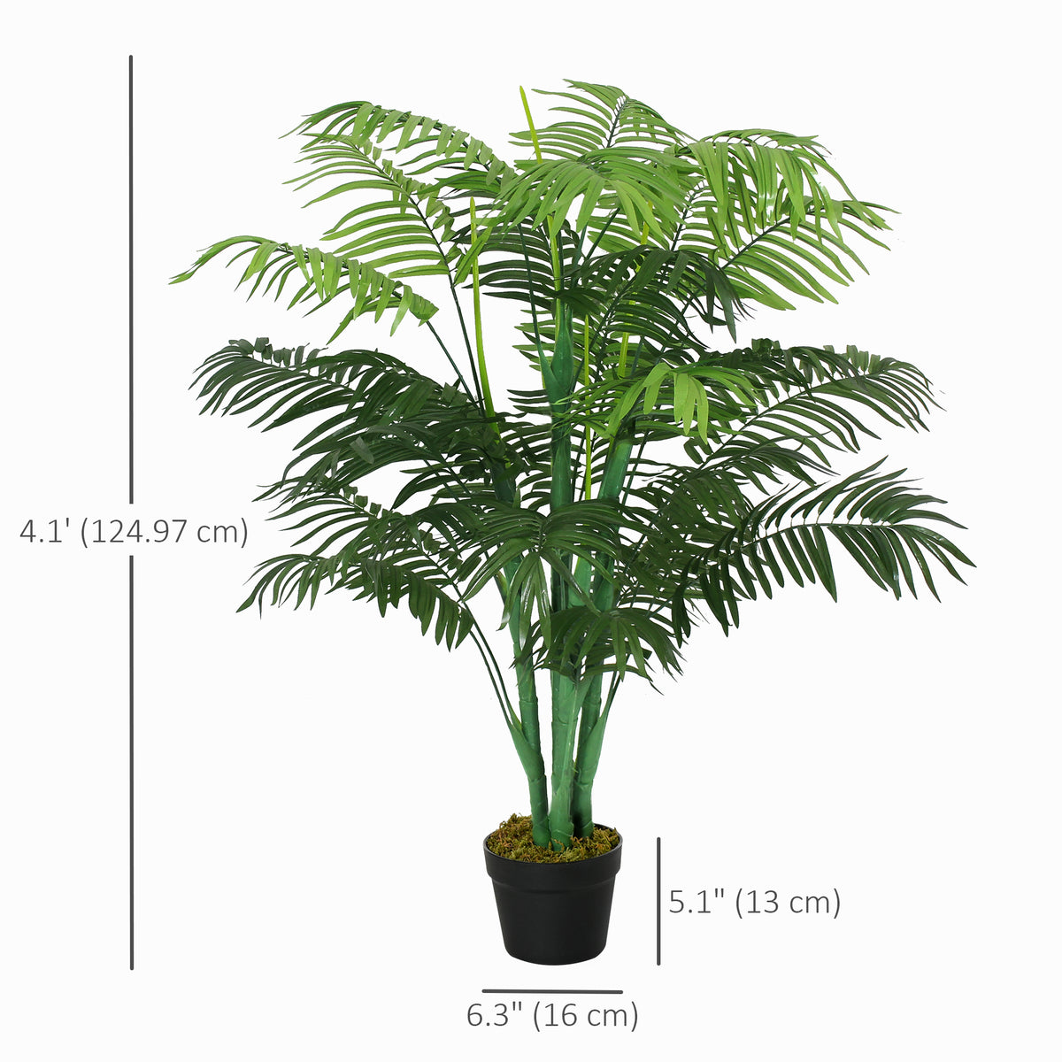 Palmier artificiel réaliste en pot — Vert
