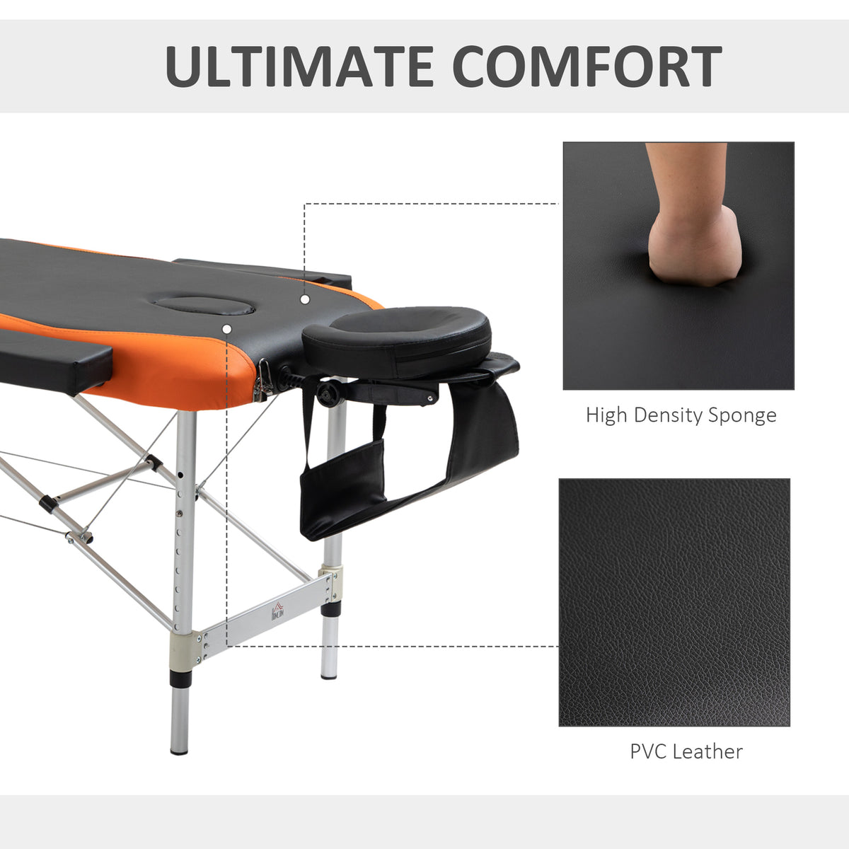 Table de massage professionnelle pliable en aluminium
