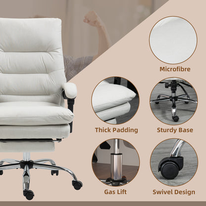 Chaise de bureau massante 6 points avec repose-pieds