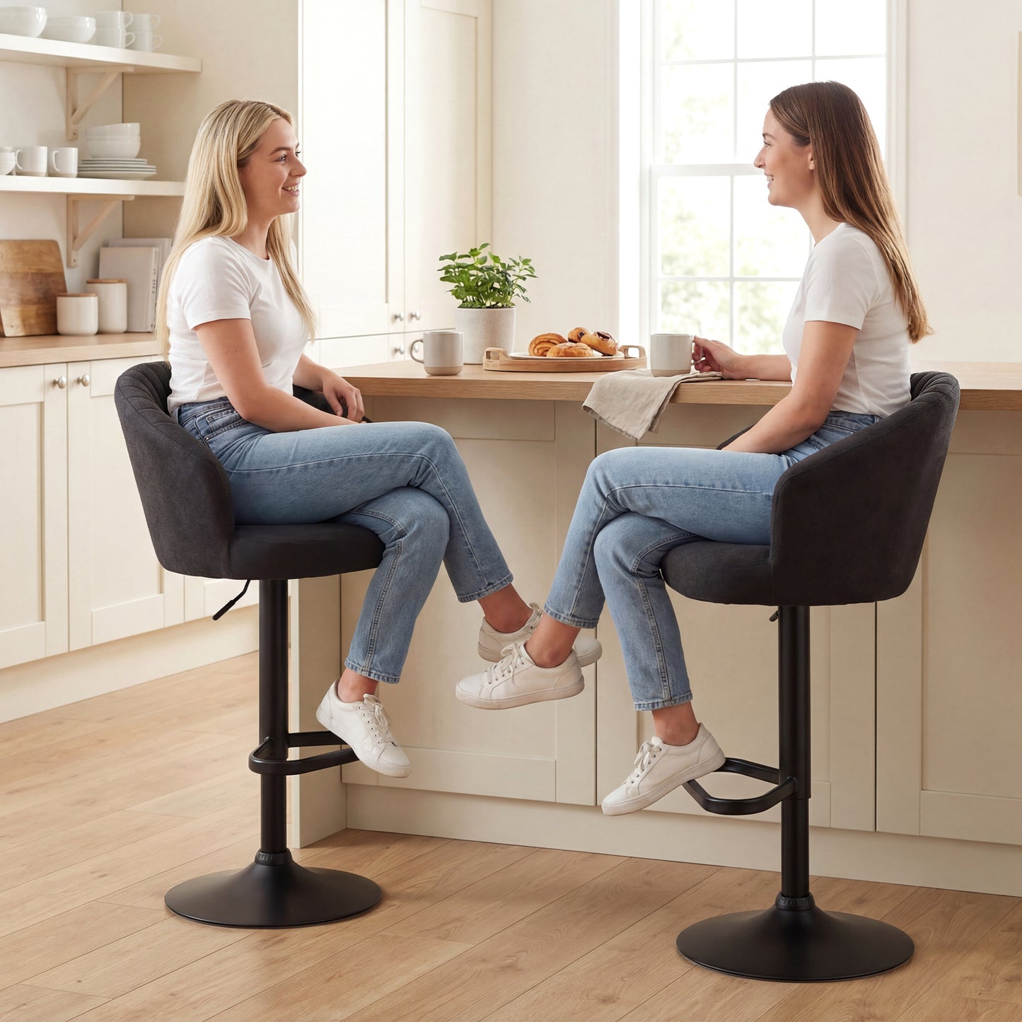 Tabourets de bar pivotants ajustables ensemble de 2