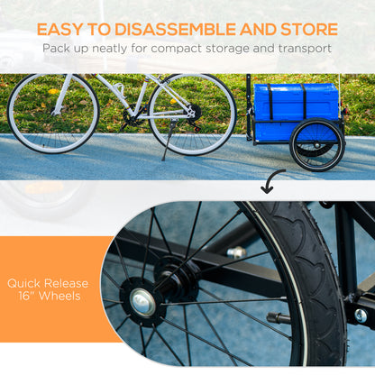Remorque de vélo en acier pour chargement pliable