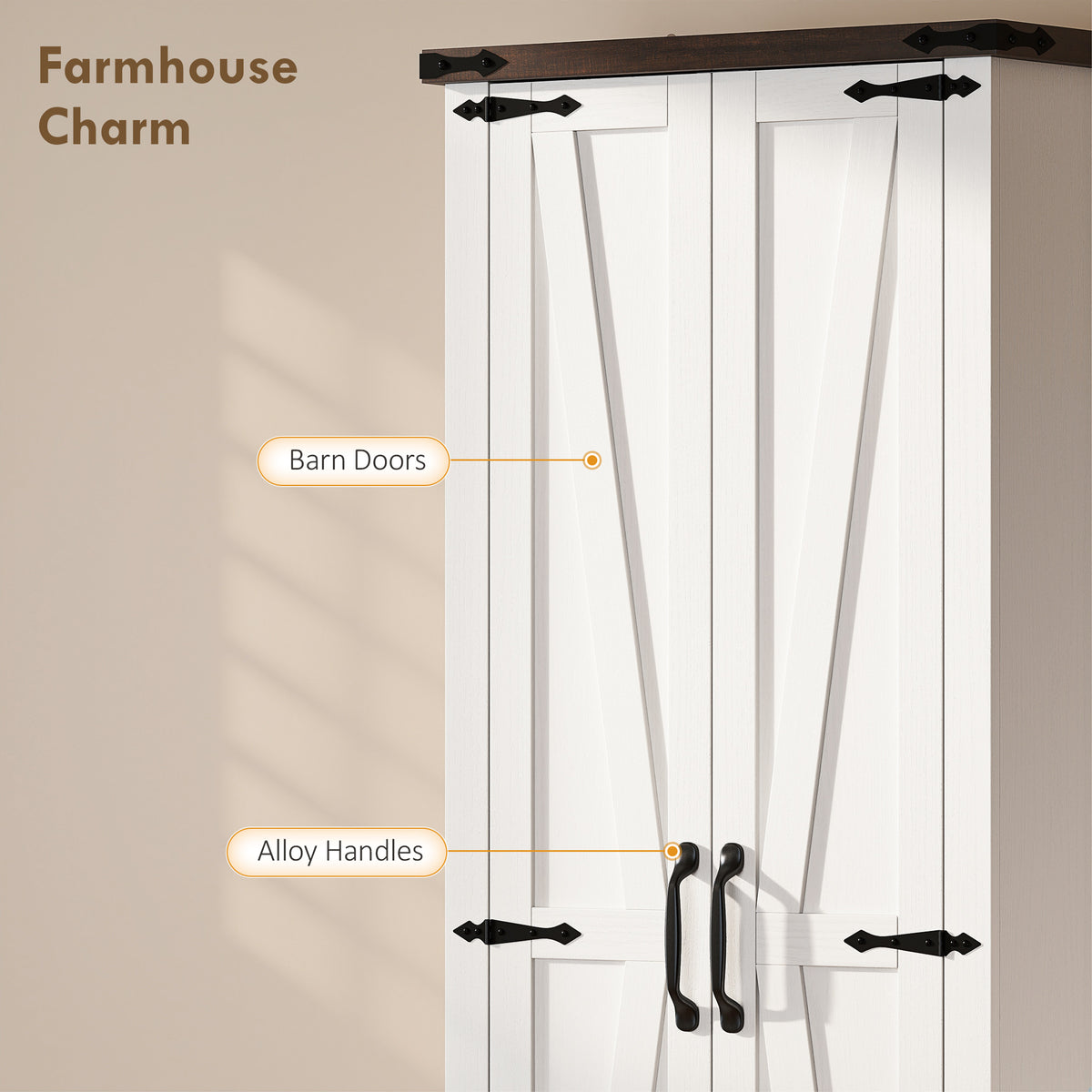 Armoire de cuisine garde-manger en bois d'ingénierie 60 x 30 x 180 cm