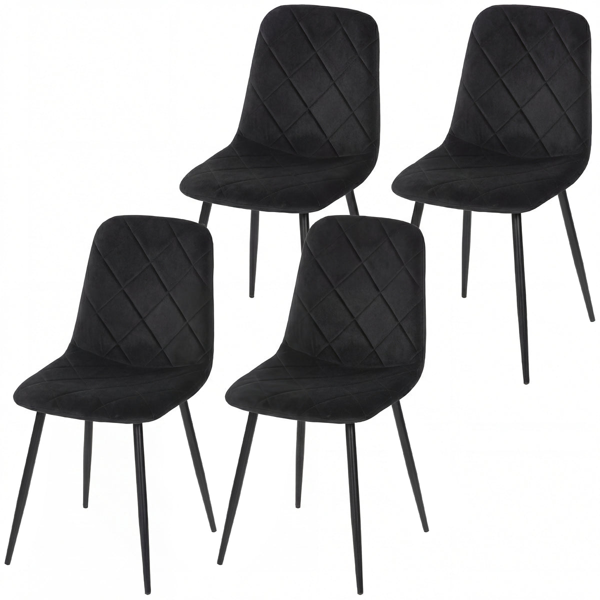 Chaises de salle à manger rembourrées ensemble de 4