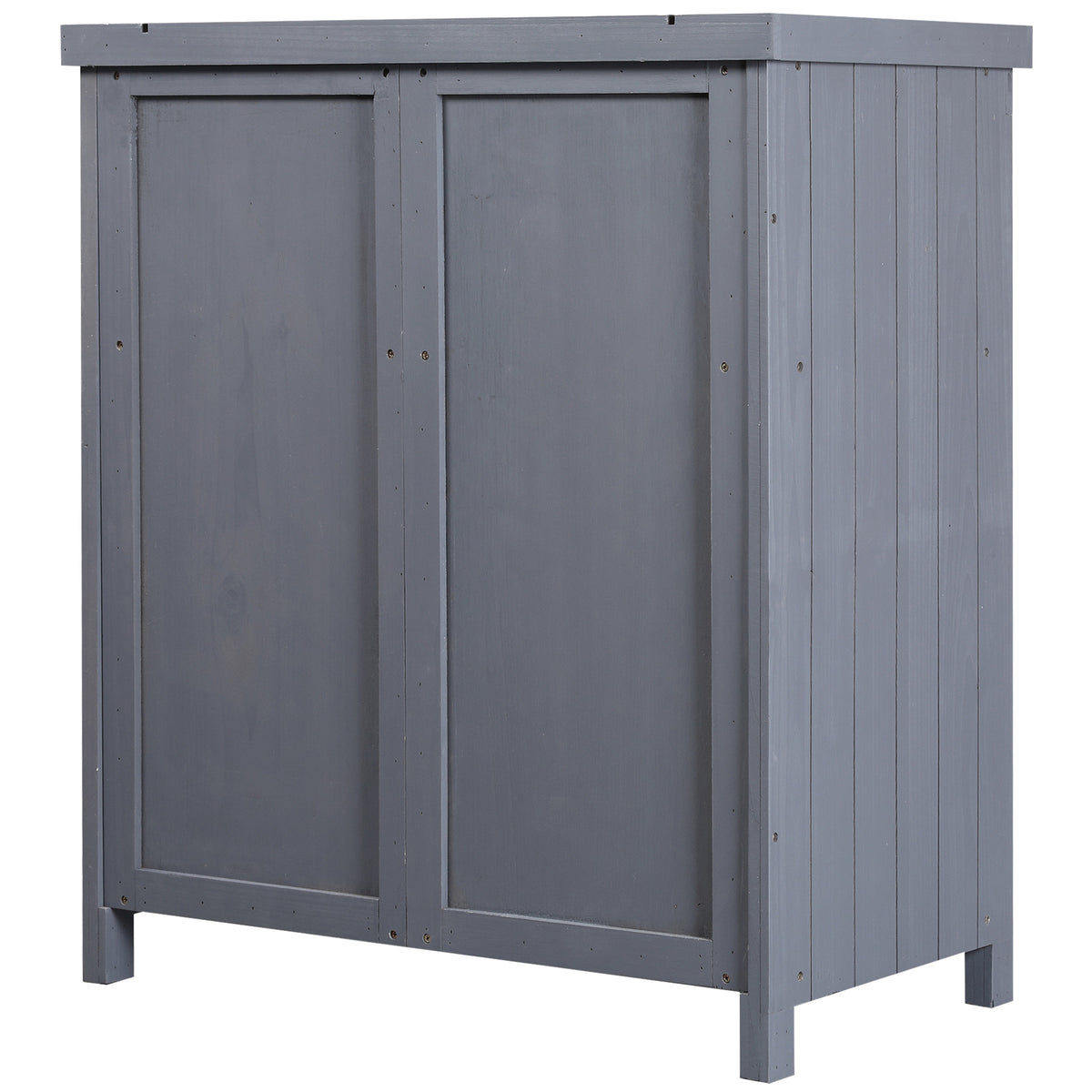 Cabanon de jardin en bois avec dessus galvanisé et deux tablettes