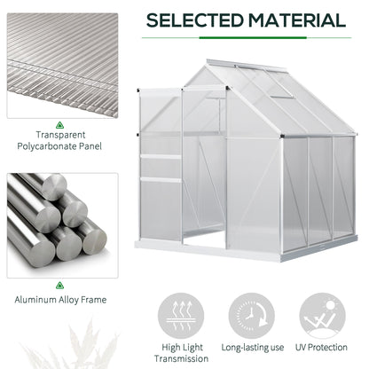Serre de jardin polycarbonate 183 x 366 x 198 cm