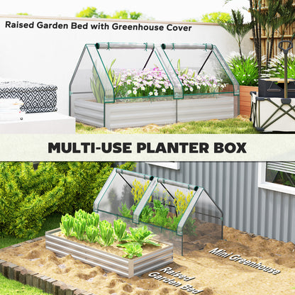 Jardinière surélevée 2-en-1 avec mini-serre