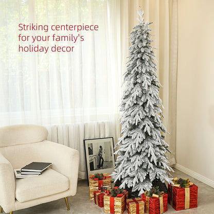 Sapin de Noël artificiel effilé enneigé 1,8 m