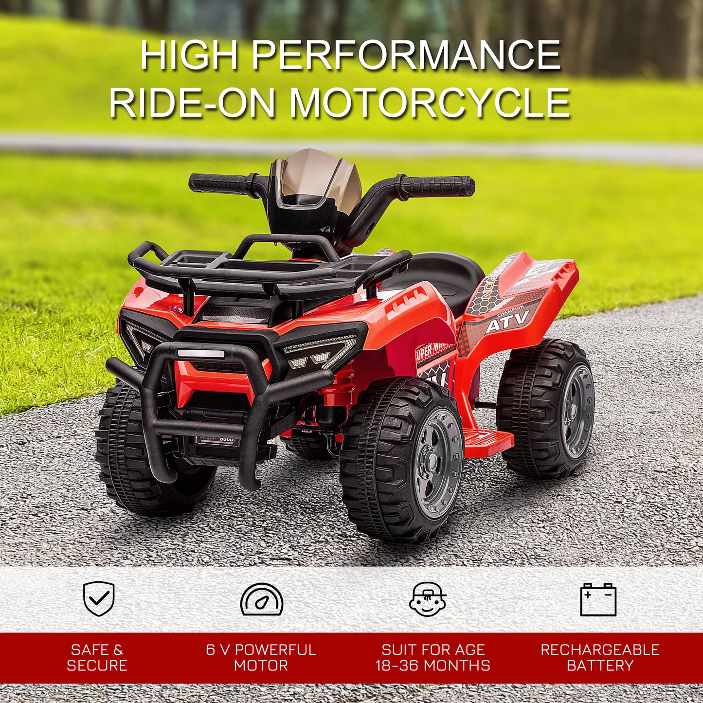 VTT électrique enfant 6V — quadriporteur ride-on
