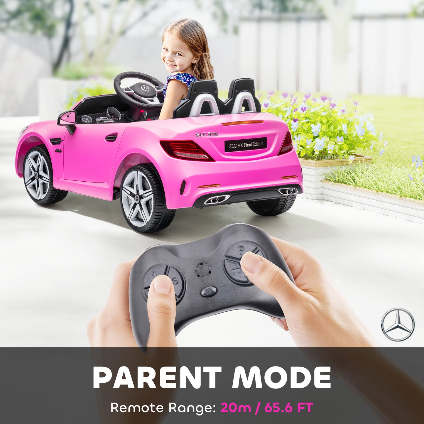 Voiture électrique enfant télécommande parentale double moteur 3-6 ans