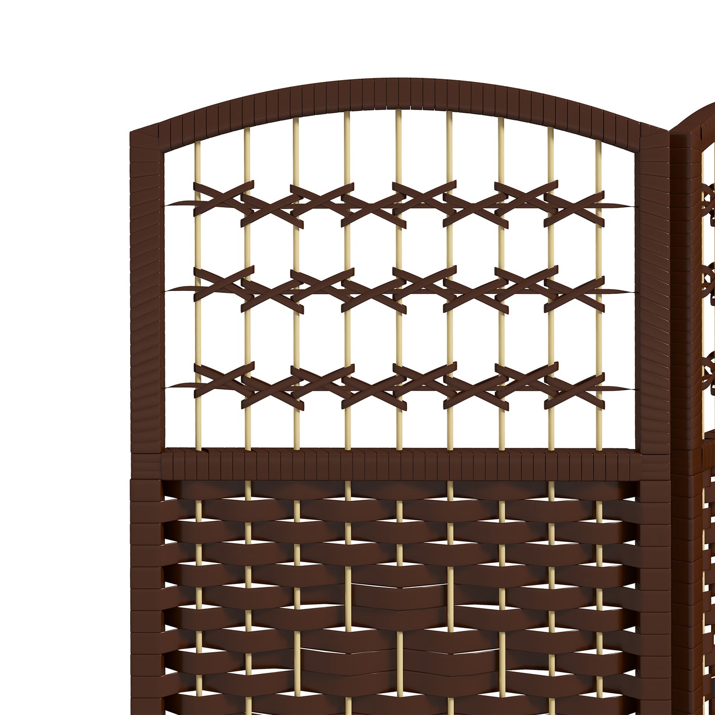Paravent pliant 6 panneaux fibres tressées