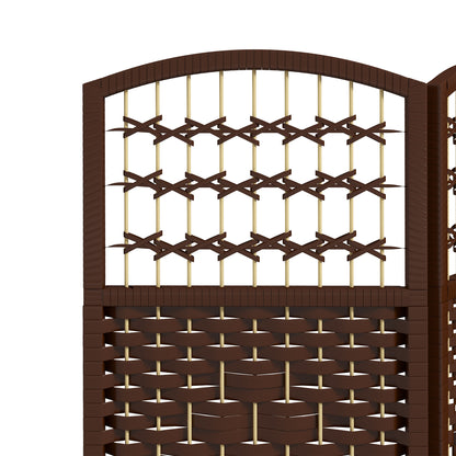 Paravent pliant 6 panneaux fibres tressées