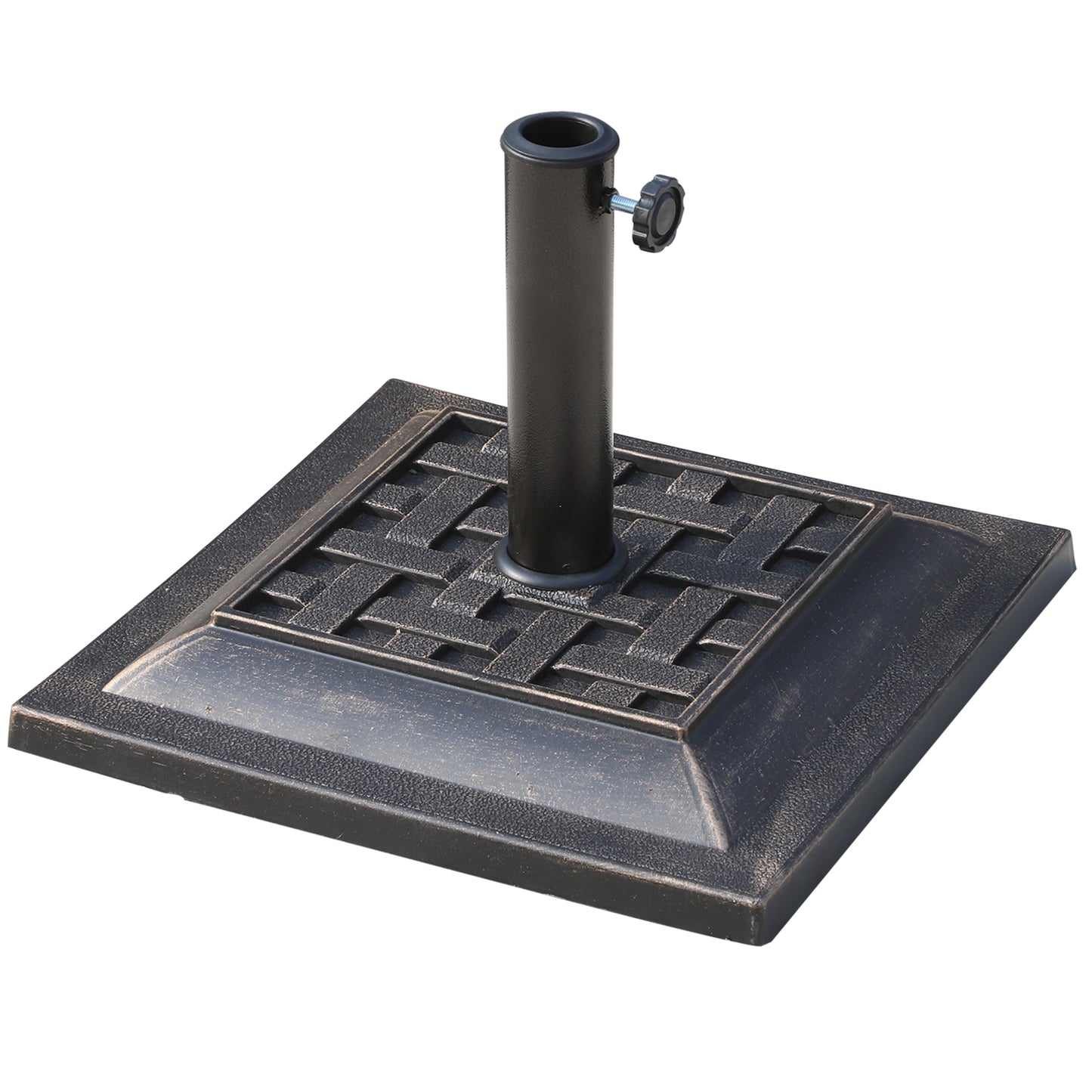 Base de parasol carrée résine 9 kg — bronze