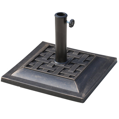 Base de parasol carrée résine 9 kg — bronze