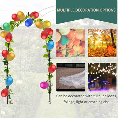Arche de jardin décorative 244 cm acier treillis
