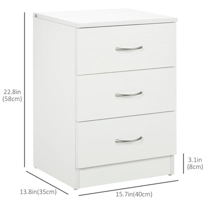 Table de chevet 3 tiroirs design moderne anti-basculement