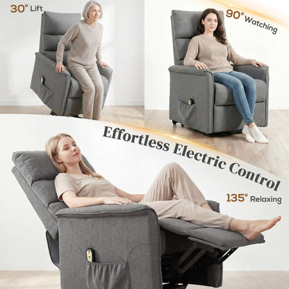 Fauteuil releveur électrique à inclinaison avec télécommande