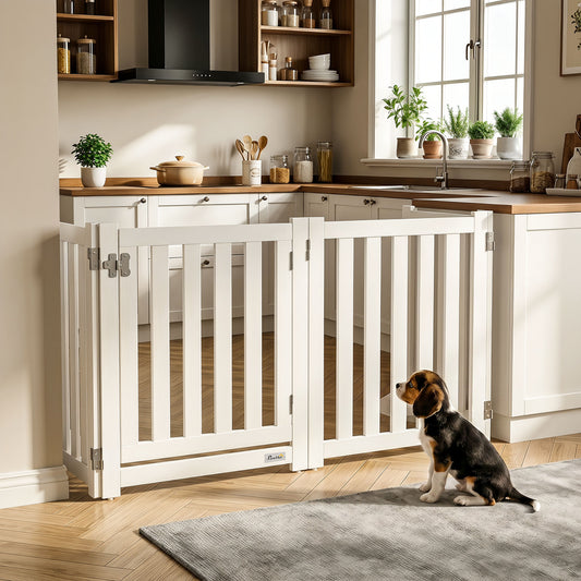 Barrière Pliable pour Chien 4 Panneaux avec Porte