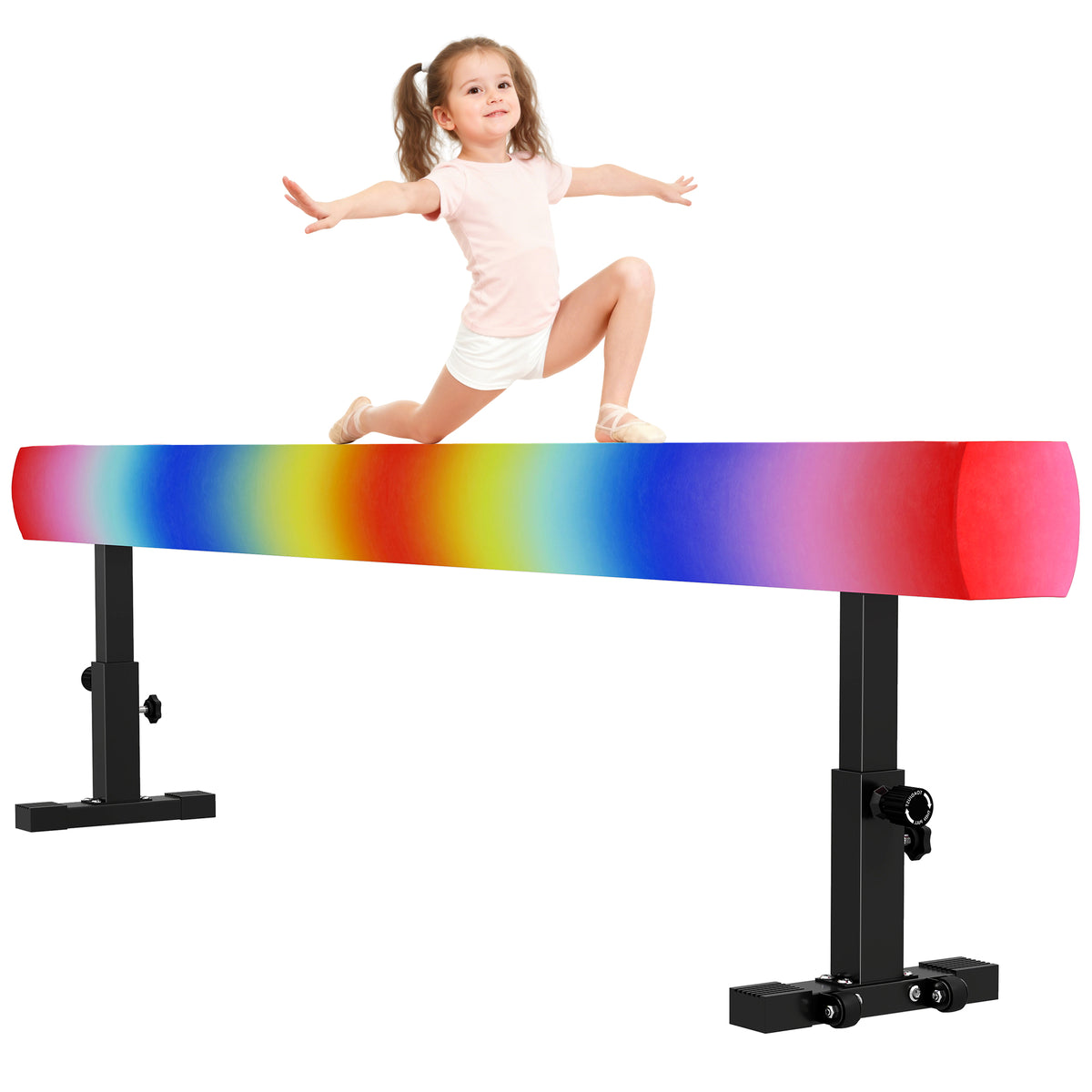 Poutre de gymnastique réglable 226 cm avec roulettes