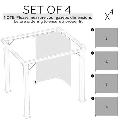 Rideaux de gazebo de remplacement 10' x 12'