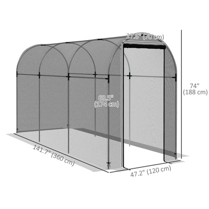 Cage de protection pour cultures avec porte zippée 122 x 244 cm
