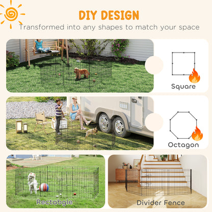 Parc d'exercice pliable pour animaux 8 panneaux