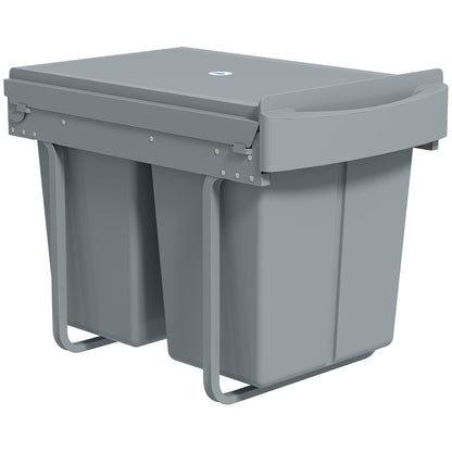 Poubelle coulissante sous armoire 40 L compartiments
