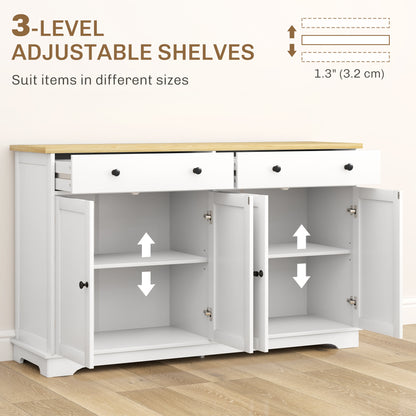 Buffet bahut moderne avec tiroirs et étagères ajustables