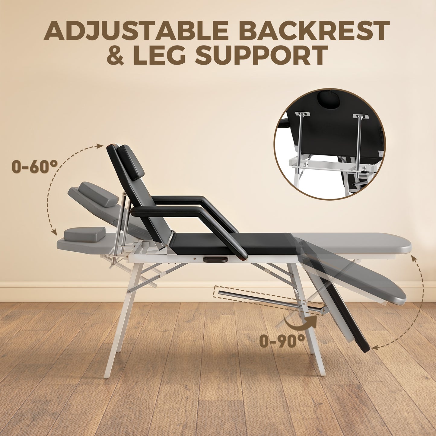 Table de massage pliante 3 sections