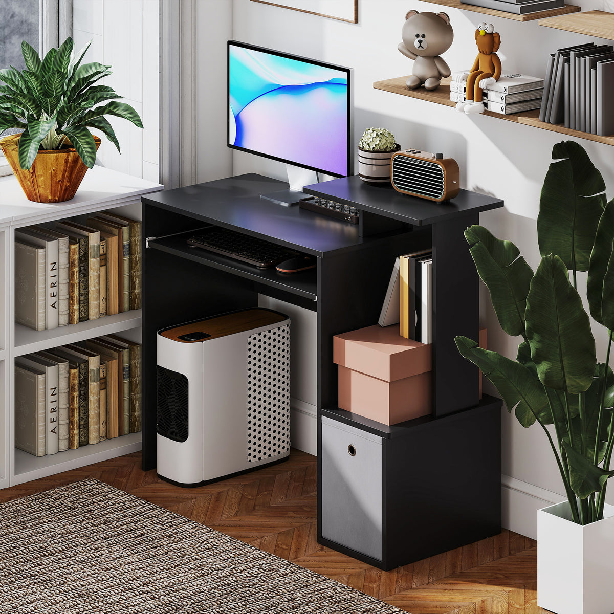 Bureau d'ordinateur avec tiroir et tablette pour clavier