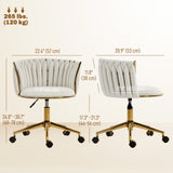 Chaise de bureau dossier tressé, hauteur réglable