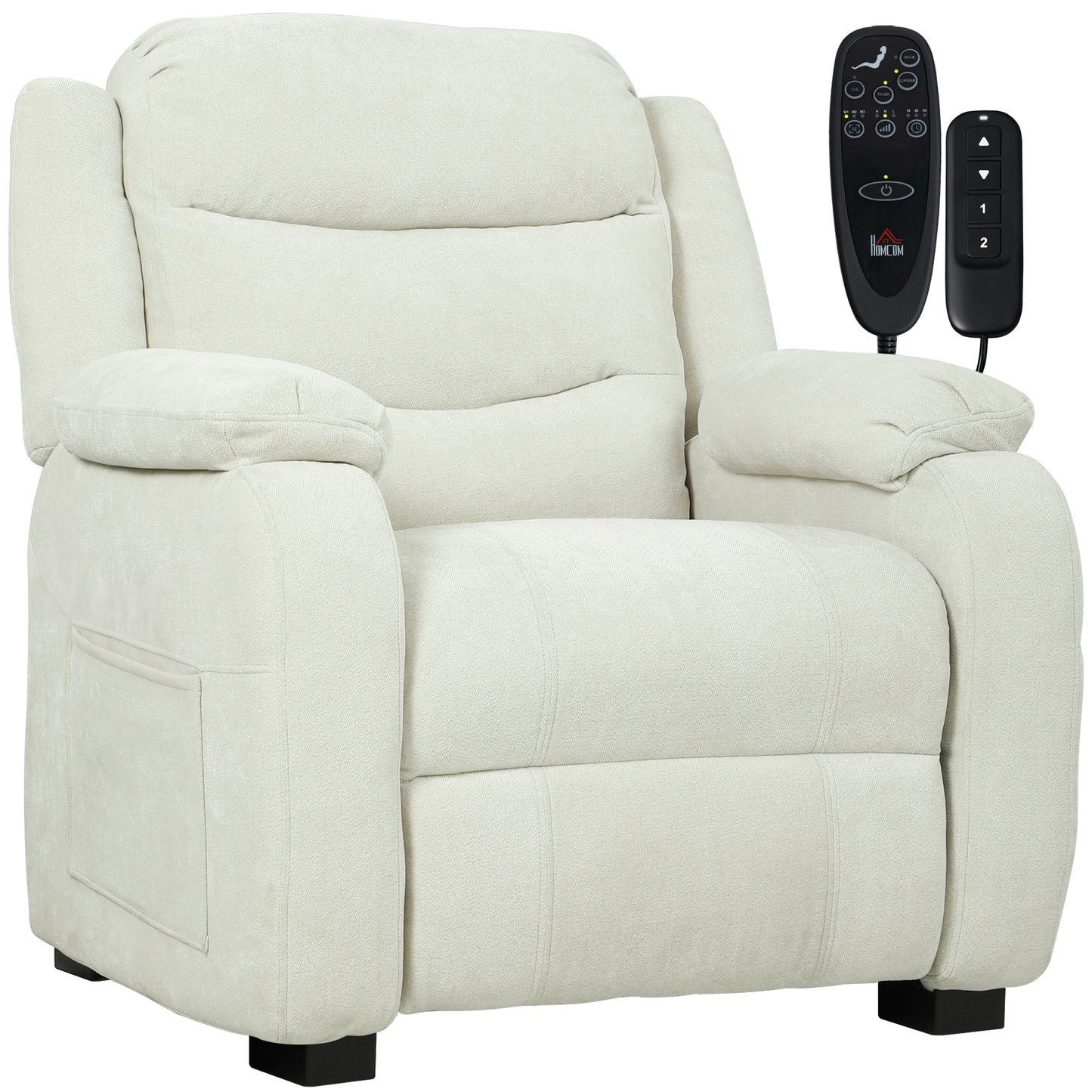 Fauteuil releveur massant motorisé à 150°