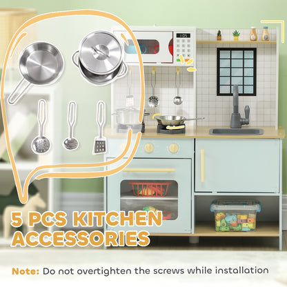 Cuisine de jeu enfant avec cuisinière, micro-ondes et four