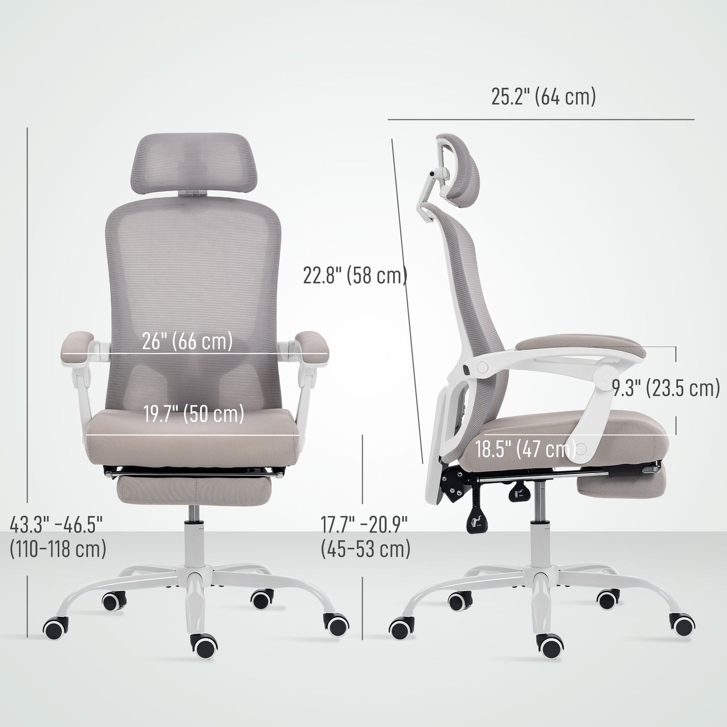 Chaise de bureau ergonomique avec support lombaire ajustable et appui-tête