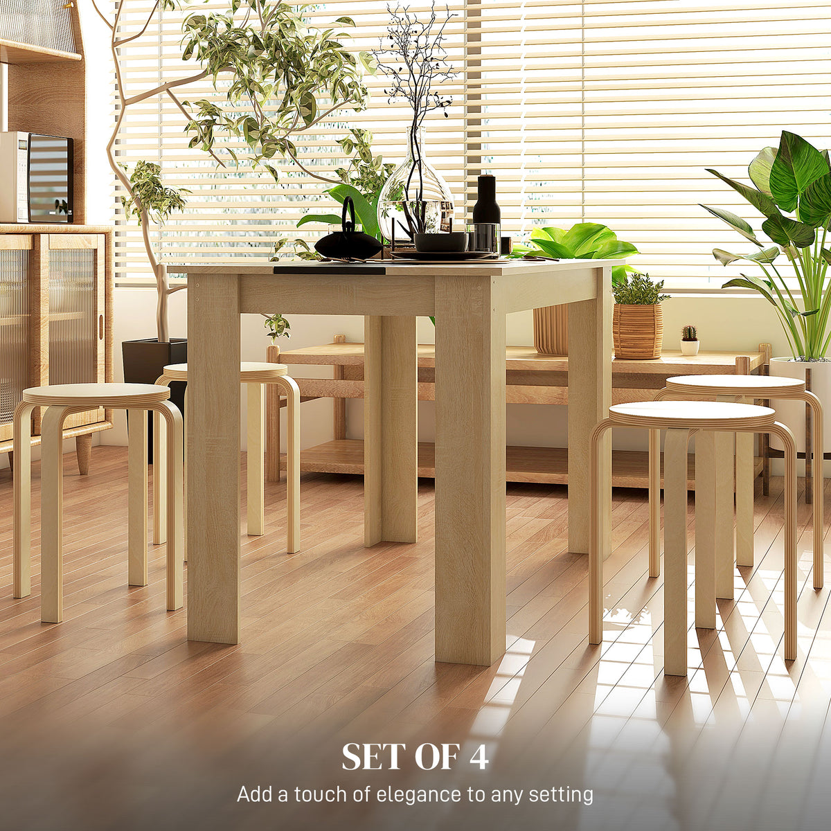 Chaises empilables rondes set de 4