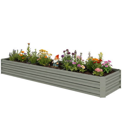 Bac surélevé galvanisé 8'x2'x1' pour jardin