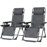 Chaises longues zéro gravité pliantes ensemble de 2