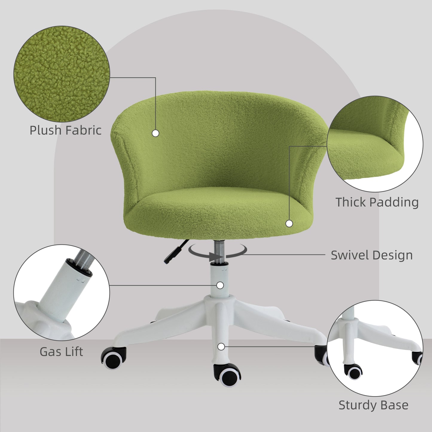 Chaise bureau sans bras hauteur réglable roulettes pivotantes