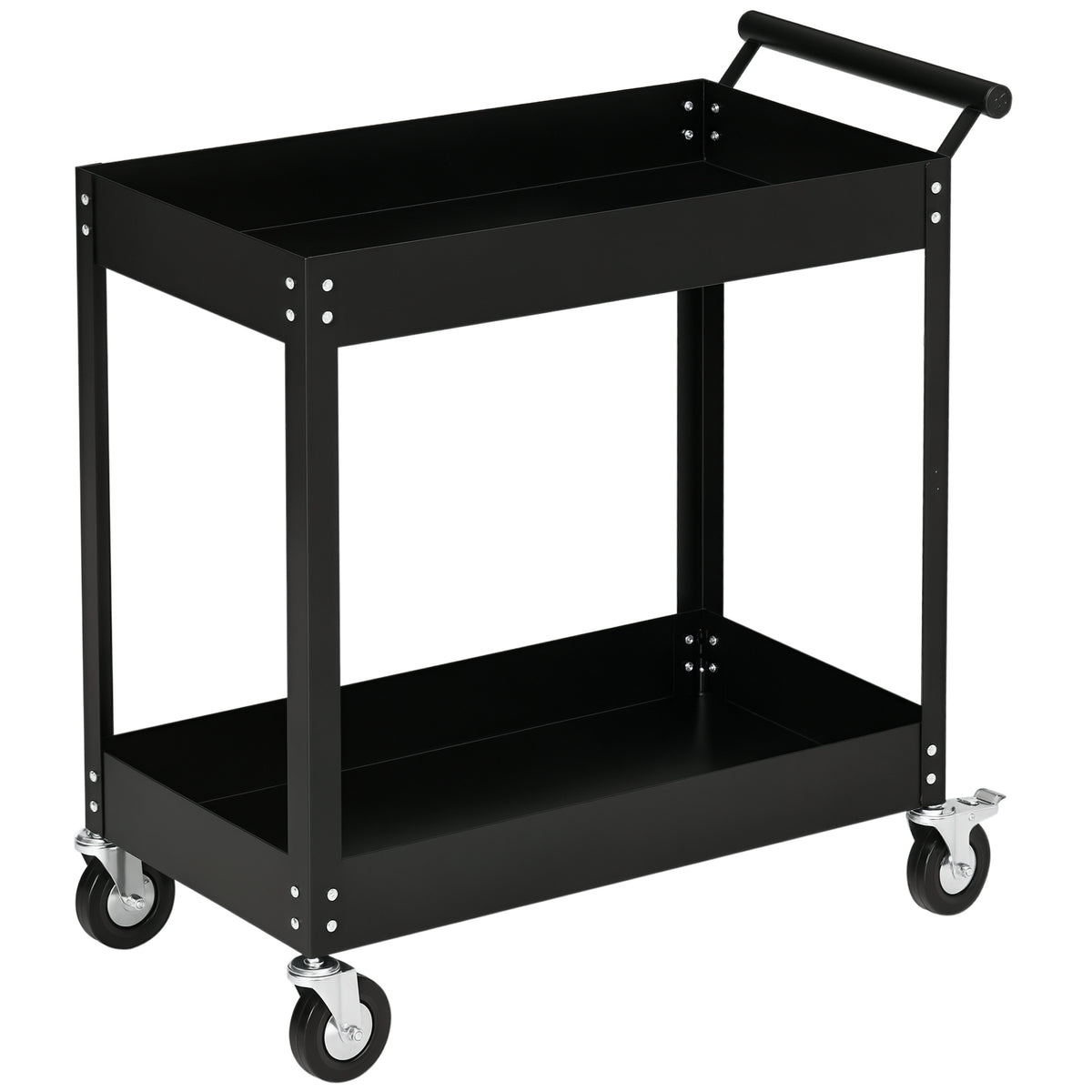 Chariot d'outils roulant de service à 2 tablettes