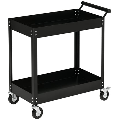 Chariot d'outils roulant de service à 2 tablettes