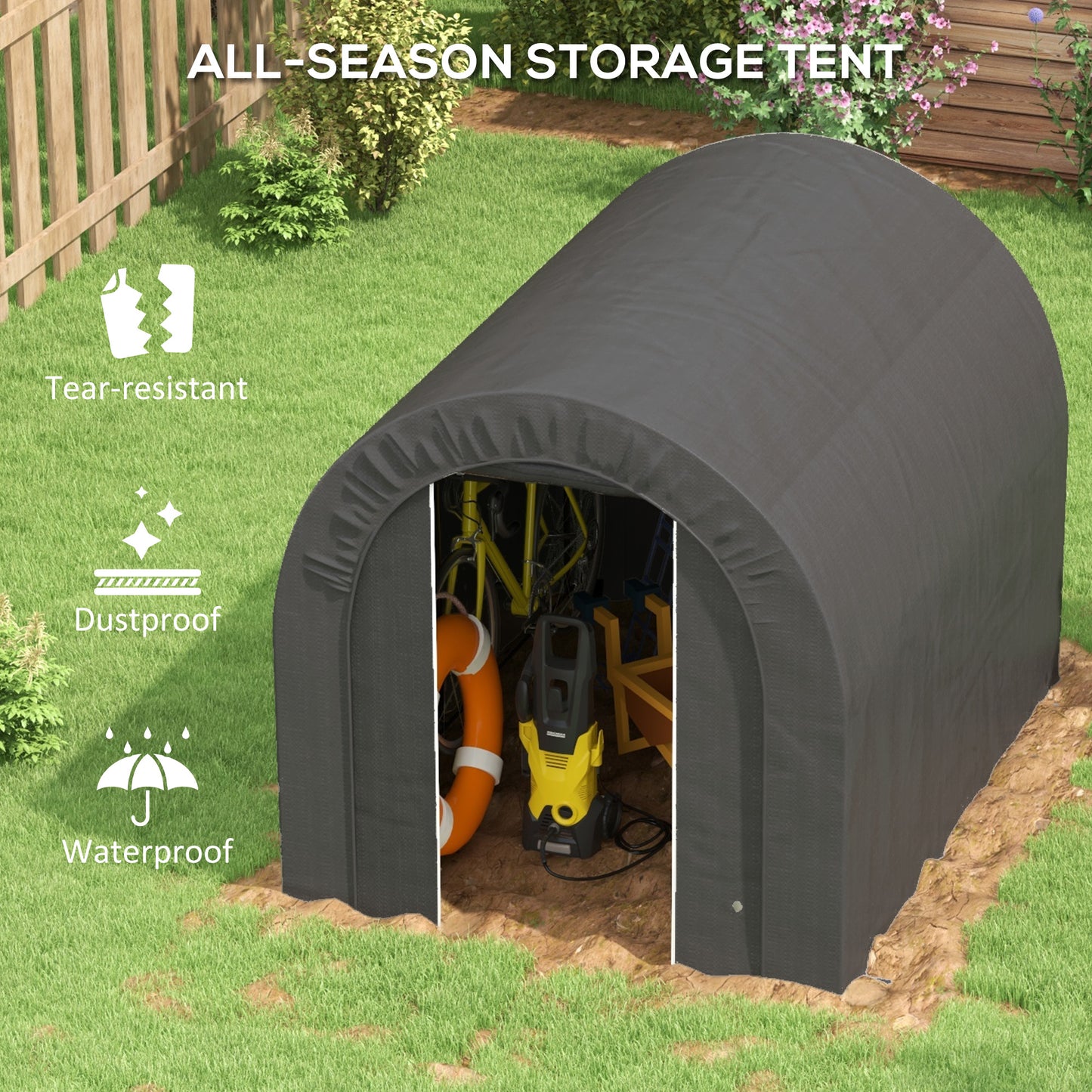 Abri de rangement extérieur en acier galvanisé