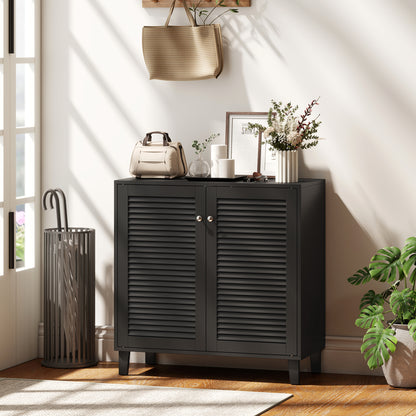 Armoire à chaussures 4 niveaux avec 2 portes