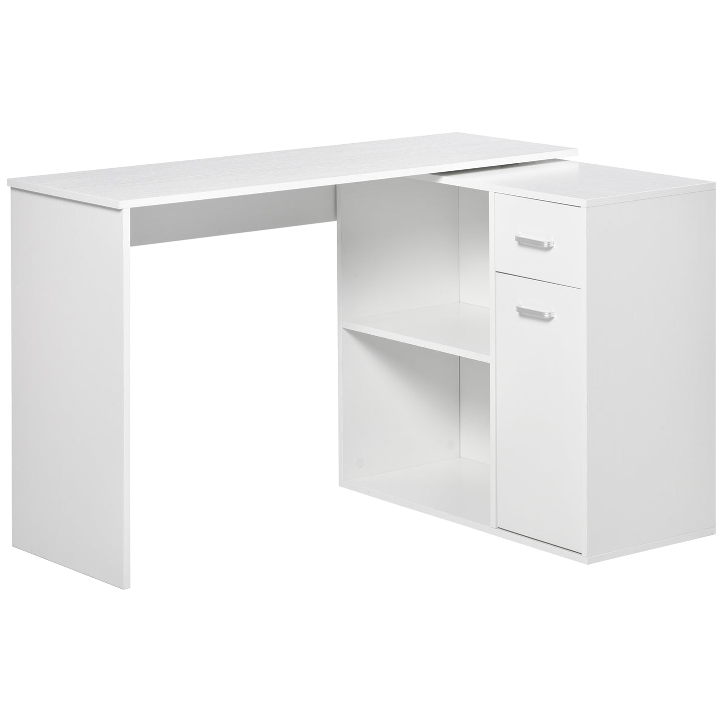 Bureau d'angle rotatif 180° avec rangements