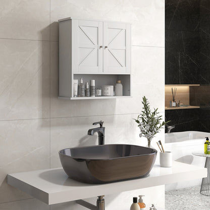 Armoire murale salle de bain avec portes de grange